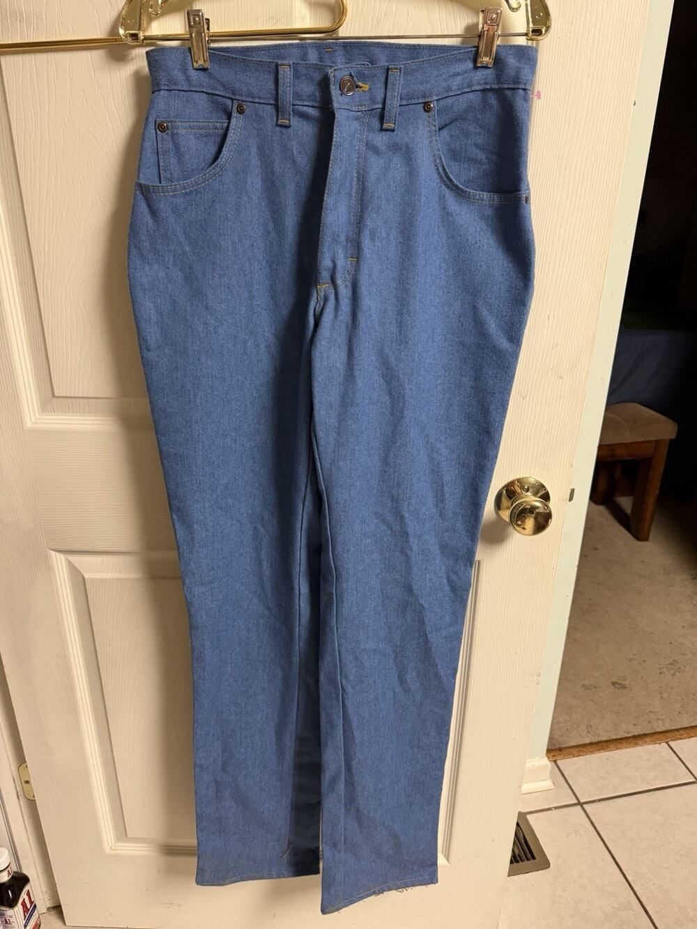 Sheplers Womens 30x35 Long Light Wash Vnt 70s High Rise Straight Leg Jeans